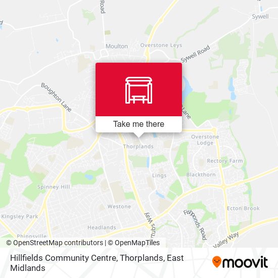 Hillfields Community Centre, Thorplands map