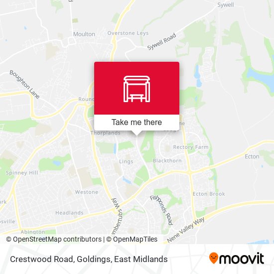 Crestwood Road, Goldings map