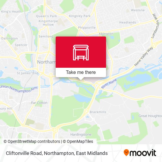 Cliftonville Road, Northampton map