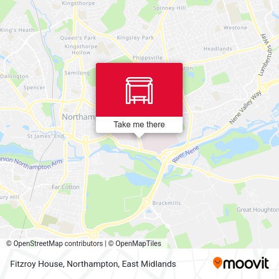 Fitzroy House, Northampton map
