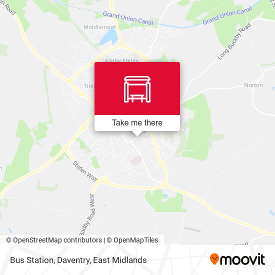 Bus Station, Daventry map