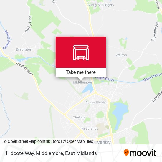 Hidcote Way, Middlemore map