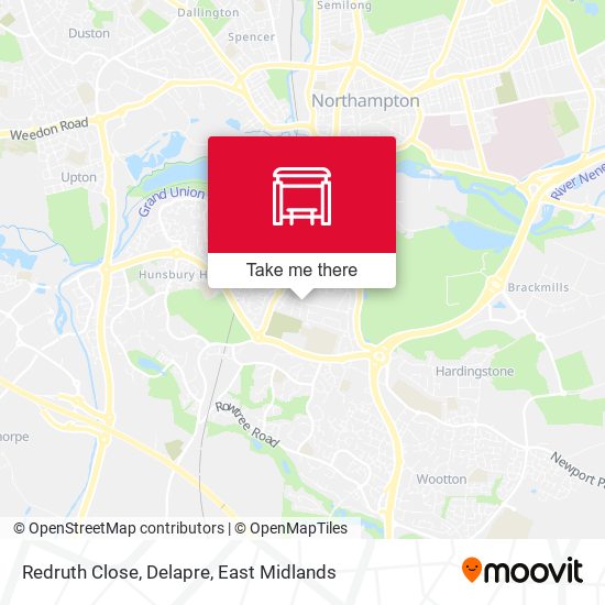 Redruth Close, Delapre map