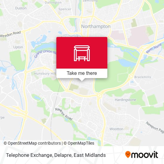 Telephone Exchange, Delapre map