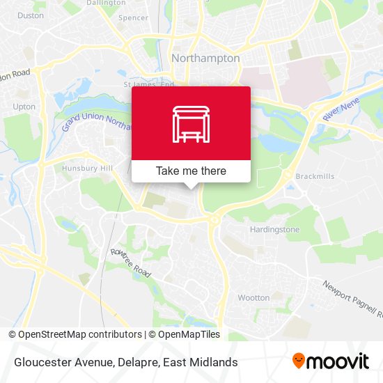 Gloucester Avenue, Delapre map
