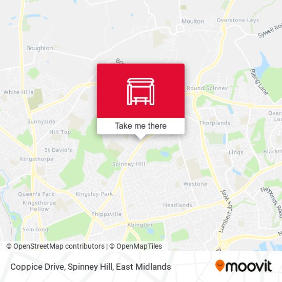 Coppice Drive, Spinney Hill map