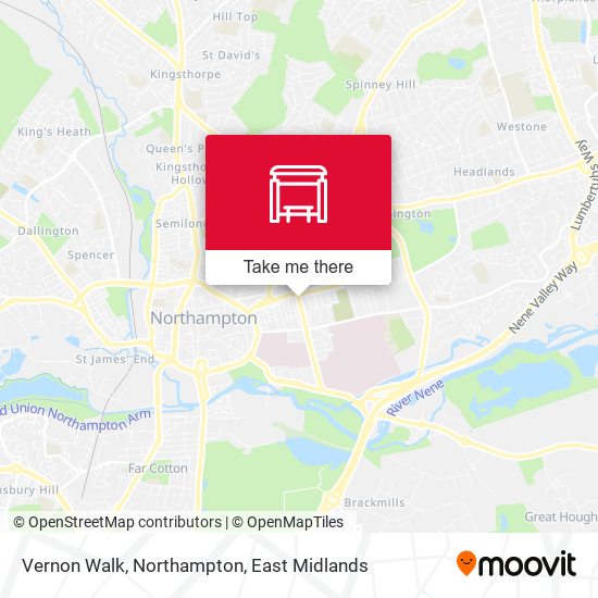 Vernon Walk, Northampton map