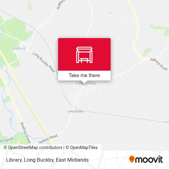 Library, Long Buckby map
