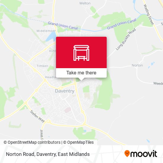 Norton Road, Daventry map