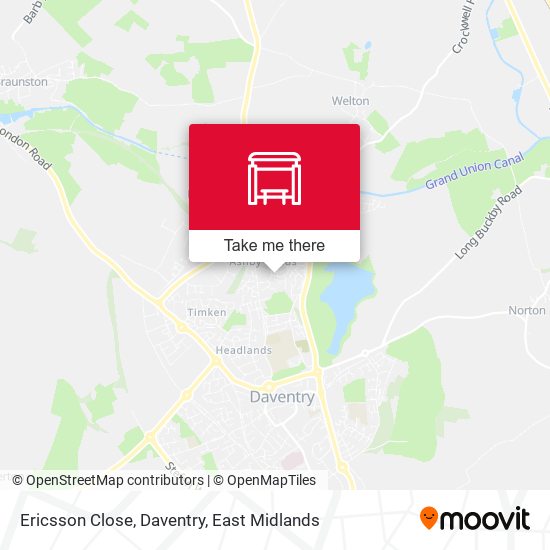 Ericsson Close, Daventry map