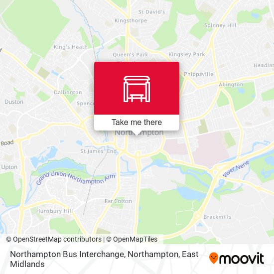 Northampton Bus Interchange, Northampton map
