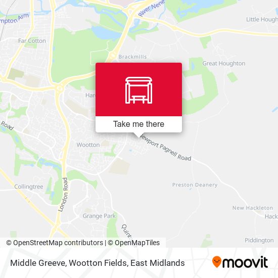 Middle Greeve, Wootton Fields map