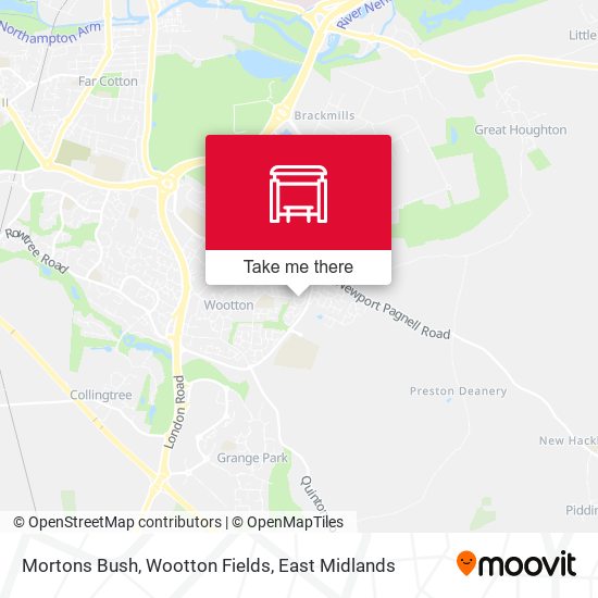 Mortons Bush, Wootton Fields map