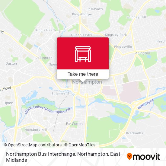 Northampton Bus Interchange, Northampton map