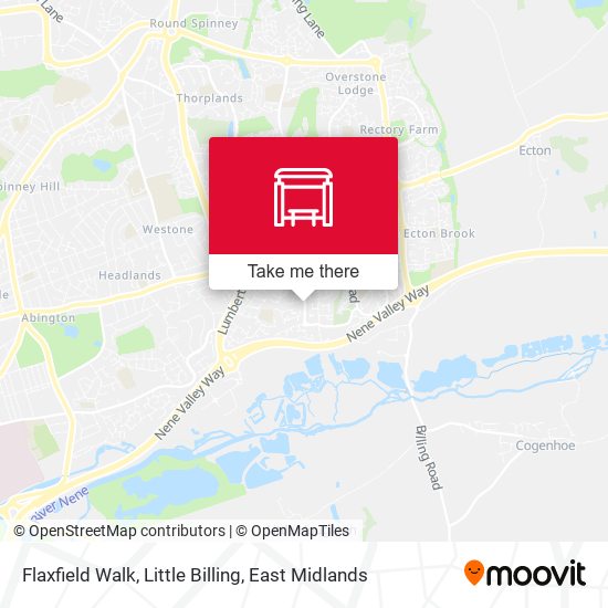 Flaxfield Walk, Little Billing map