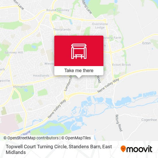 Topwell Court Turning Circle, Standens Barn map