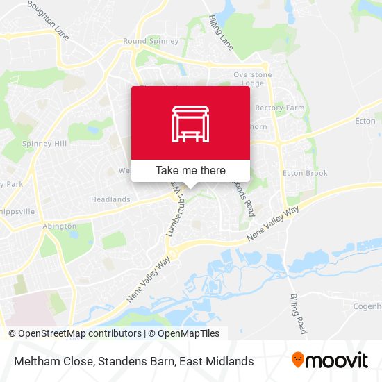 Meltham Close, Standens Barn map