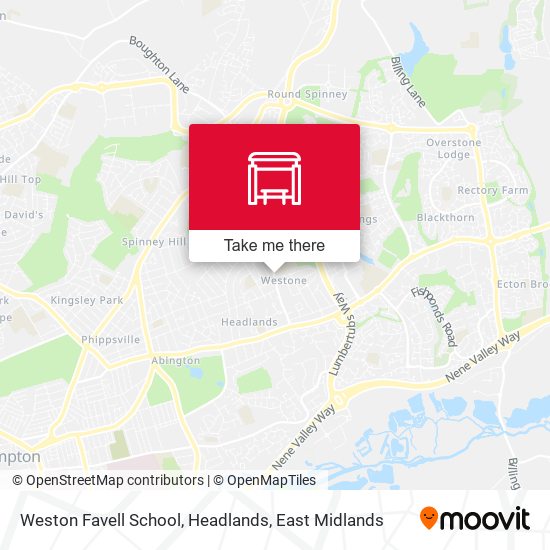 Weston Favell School, Headlands map