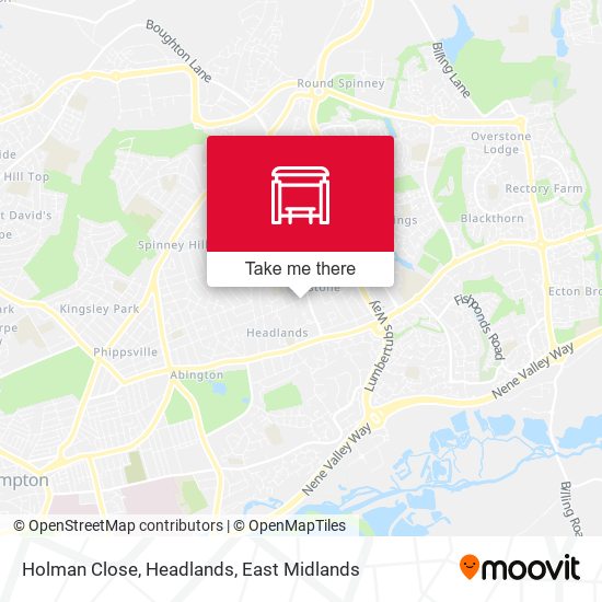 Holman Close, Headlands map