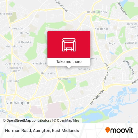 Norman Road, Abington map
