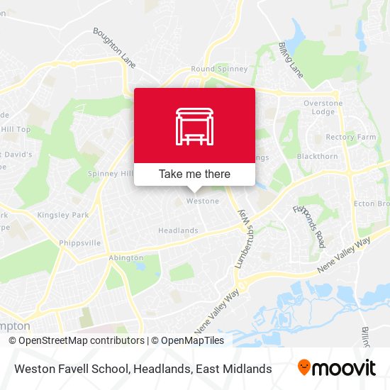 Weston Favell School, Headlands map