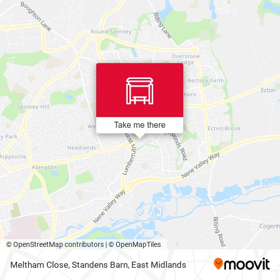 Meltham Close, Standens Barn map