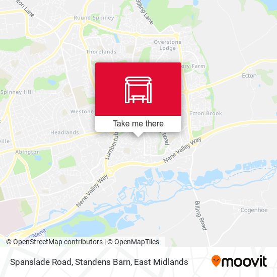 Spanslade Road, Standens Barn map