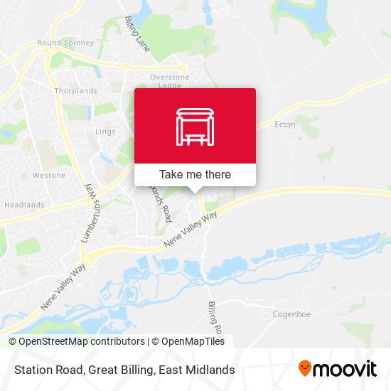 Station Road, Great Billing map