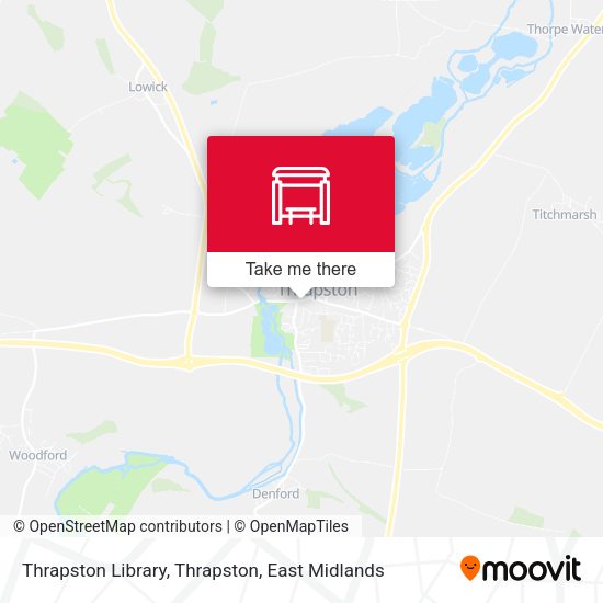 Thrapston Library, Thrapston map