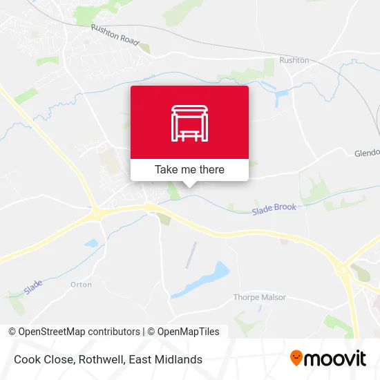 Cook Close, Rothwell map