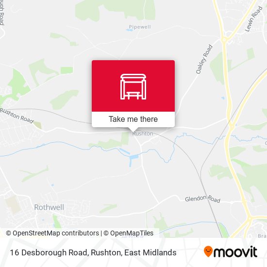 16 Desborough Road, Rushton map