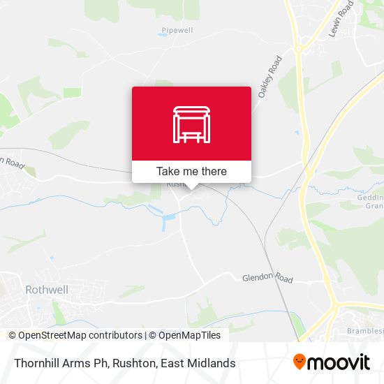 Thornhill Arms Ph, Rushton map