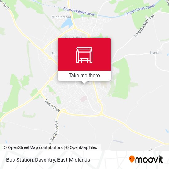 Bus Station, Daventry map
