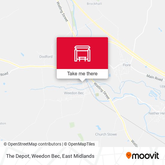 The Depot, Weedon Bec map