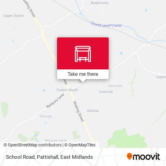 School Road, Pattishall map