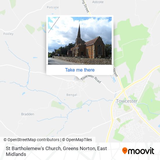 St Bartholemew's Church, Greens Norton map