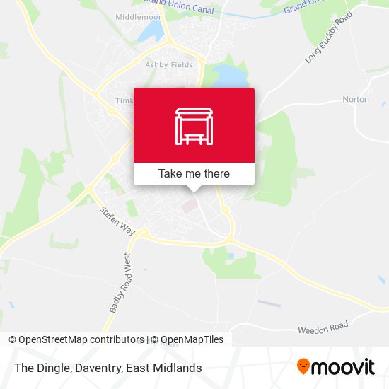 The Dingle, Daventry map