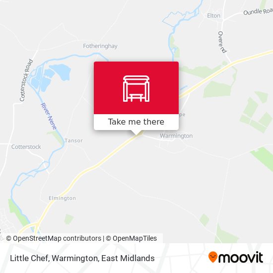Little Chef, Warmington map