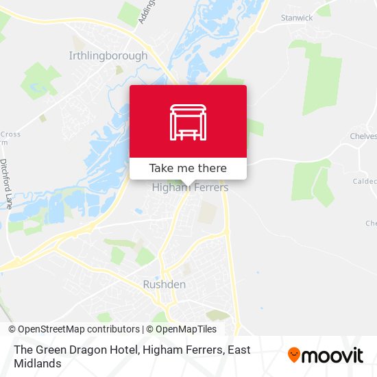 The Green Dragon Hotel, Higham Ferrers map