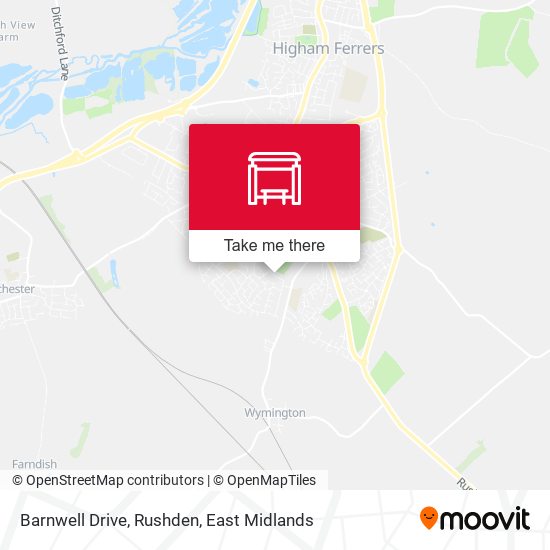 Barnwell Drive, Rushden map