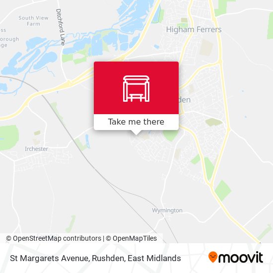 St Margarets Avenue, Rushden map