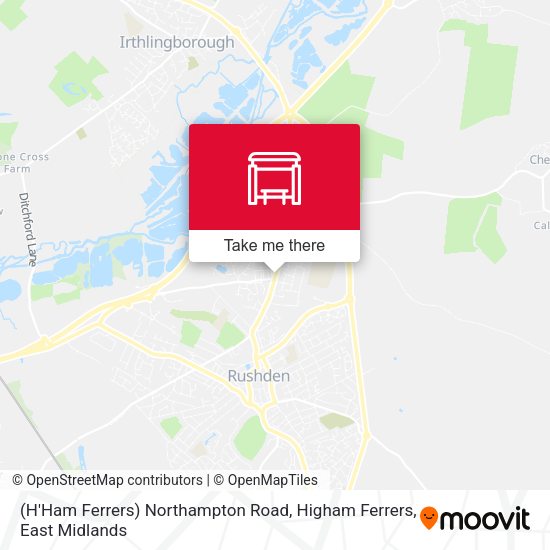 (H'Ham Ferrers) Northampton Road, Higham Ferrers map
