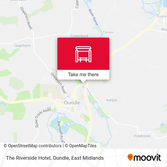 The Riverside Hotel, Oundle map