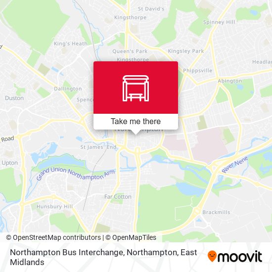 Northampton Bus Interchange, Northampton map