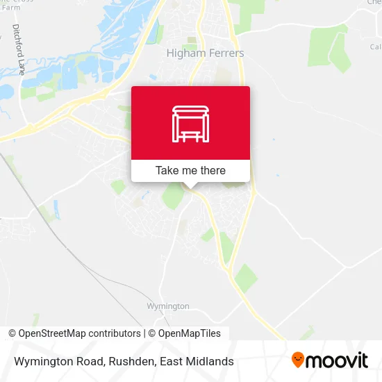 Wymington Road, Rushden map