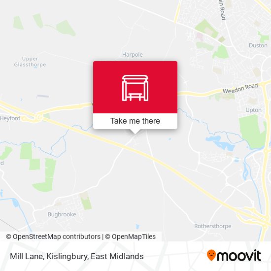 Mill Lane, Kislingbury map