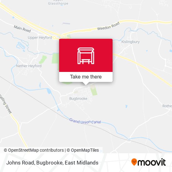 Johns Road, Bugbrooke map