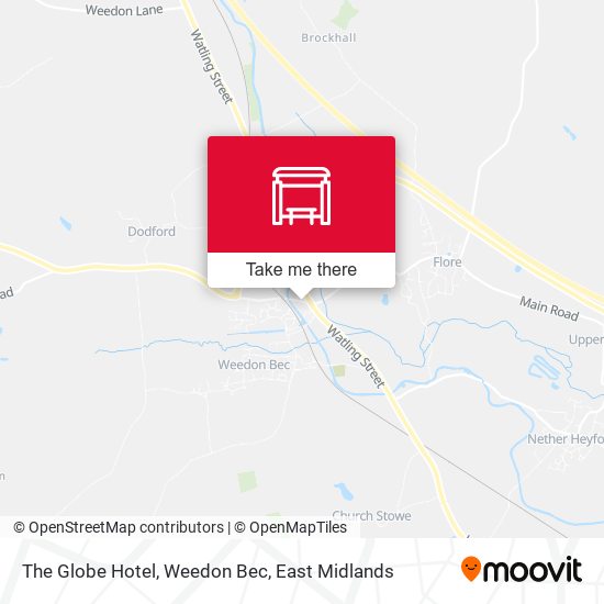 The Globe Hotel, Weedon Bec map