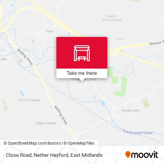 Close Road, Nether Heyford map