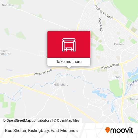Bus Shelter, Kislingbury map